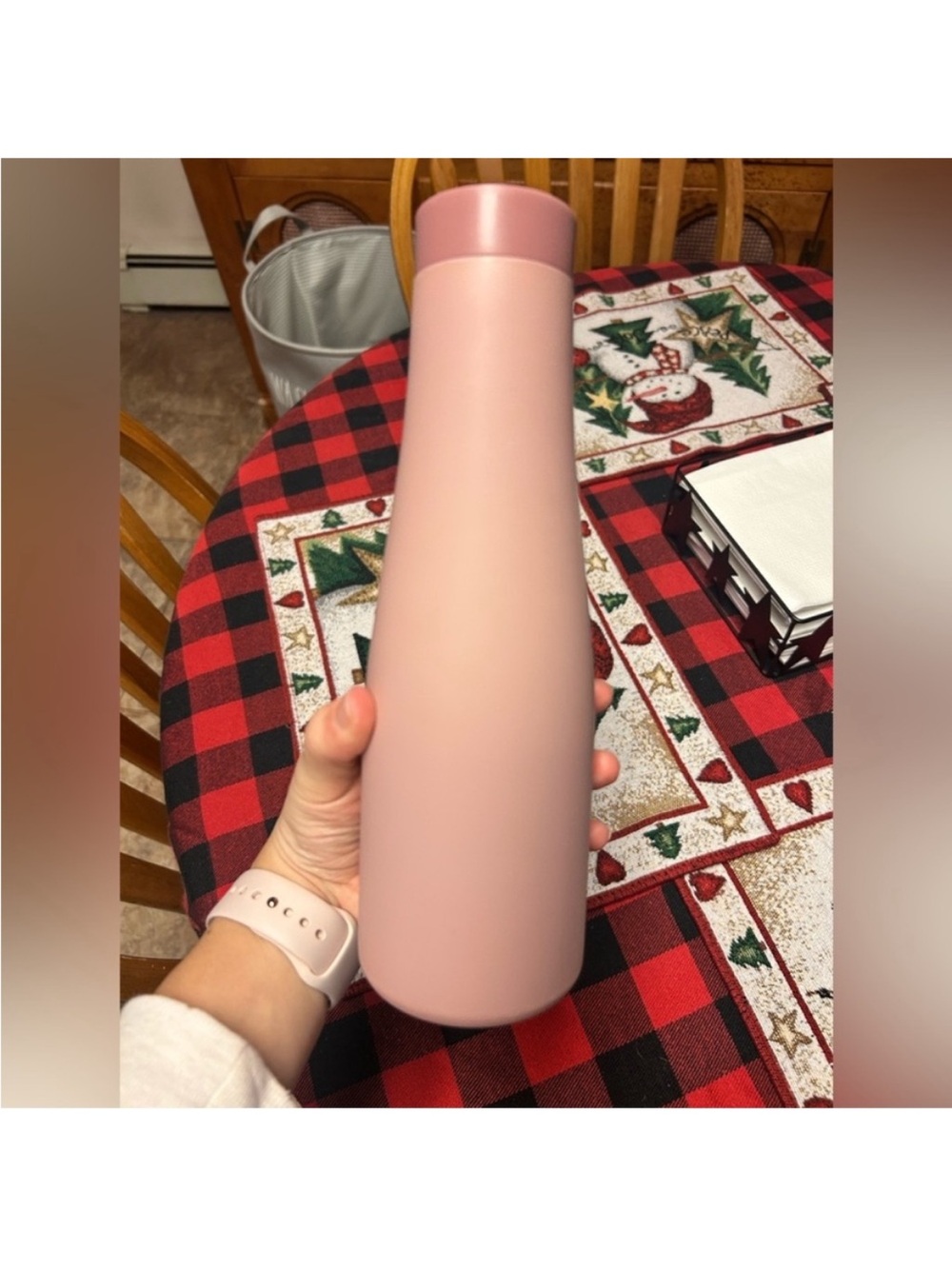 Pink lululemon water bottle